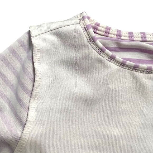 Old Navy 12-18m Lavender Striped Starfish Swim Rashguard Shirt - Picture 6 of 9
